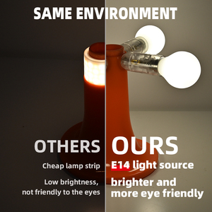 Chuse <span class=keywords><strong>Hot</strong></span> Bán Acrylic ánh sáng cao màu cam nấm đèn đầy màu sắc đêm bảng đèn - Product Image 4