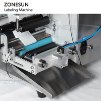 Machine d'étiquetage de bouteilles rondes semi-automatique ZONESUN ZS-TB100S2, prix pour bouteilles rondes