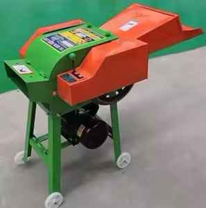 Trituradora de Paja Verde y Roja, Máquina Cortadora de Forraje con Ruedas y Motor, Componente Principal - Product Image 2