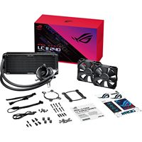 Refroidisseur de processeur liquide ROG Strix LC II 240 AIO, radiateur compatible Intel LGA1700/AM4/TR4, 2 ventilateurs PWM 4 broches de 120 mm, 3W, LED ARGB pour ordinateur de bureau