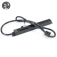 Disjoncteur en alliage d'aluminium Orient à 8 ports 250V 30A avec prise L6-30P et 6 prises C13 pour rack de serveur
