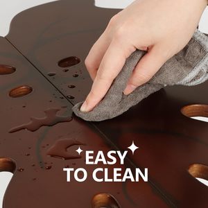 Moderni tavoli da nidificazione <span class=keywords><strong>in</strong></span> <span class=keywords><strong>legno</strong></span> Set 2 Monstera foglia vena modello piccoli tavolini da caffè <span class=keywords><strong>per</strong></span> soggiorno camera da letto o <span class=keywords><strong>balcone</strong></span> cortile - Product Image 3