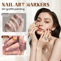 Stylos pour nail art 12 couleurs, ensemble de stylos à vernis à ongles 0,5 mm, kit de stylos à peinture pour dessin et peinture, stylo à peinture acrylique, séchage rapide pour les ongles