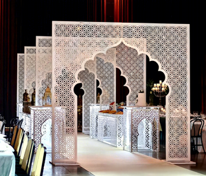 Outdoor <b>Wedding</b> Moroccan Theme Laser Cut <b>Frames</b> Stylish Event Party Stage Laser <b>Frame</b> Wholesale <b>Wedding</b> Stage Metal Arches USA - Product Image 5