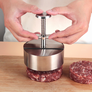 Juego de prensas para hamburguesas de acero inoxidable, 5 tamaños ajustables, moldeador de carne ecológico, herramientas para carne, para hamburguesas perfectas - Product Image 2