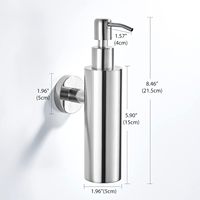Distributeur de savon mural en acier inoxydable SUS 304, finition argent brossé, logo personnalisé au laser, pour shampoing, gel douche, savon liquide