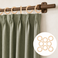 Lot de 36 anneaux en bois de 60 mm, anneaux en bois naturel pour macramé, pour bricolage et décoration intérieure