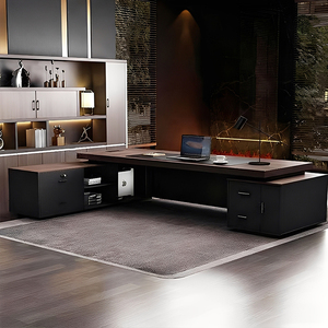 オフィス用モダンL字型エグゼクティブデスクハイエンドビジネス家具ボステーブル - Product Image 4