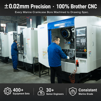 Boîtier de moteur marin en aluminium ADC12 moulé sous pression de précision LC170F, usiné CNC, fabricant OEM ODM en Chine