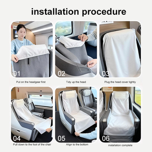 <span class=keywords><strong>Housse</strong></span> de siège non tissée 3-en-1 en gros pour voyage, <span class=keywords><strong>protection</strong></span> respirante jetable pour siège de voiture, avion et train à grande vitesse SY792 - Product Image 5