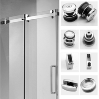 Kit de porte coulissante SSS304 de haute qualité Quincaillerie de porte coulissante de douche pour salle de bain d'hôtel