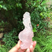 Pierres précieuses en cristal naturel sculptées à la main, vente en gros, cristal de guérison poli, sculpture de sirène, artisanat pour la décoration
