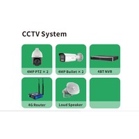 ENERGYFIT C500-7M Torre di Sorveglianza Mobile Solare CCTV con Palo da 7m, Rimorchio IP65 Impermeabile, 4 Pannelli Solari da 230W, 300Ah