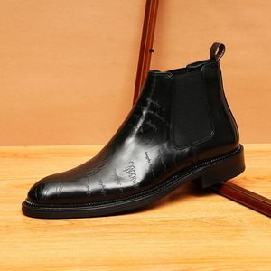 High-end Men's Dress Shoes Italian Style Formal Genuine Leather Shoes Handmade Loafers Business Formal Oxford Shoes for Men - Product Image 5