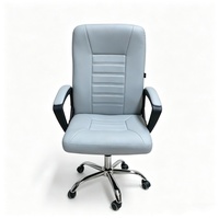 Chaise de bureau pivotante en cuir PU de luxe pour cadres, chaise de bureau confortable en cuir pour patron, PDG