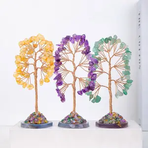 DIY artesanato cristal natural cascalho pedras de cura lascas de árvores de cristal de ágata para decoração