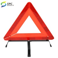 Panne de circulation routière avertissement réfléchissant de danger de stationnement kit de sécurité d'urgence alimenté par batterie pliable panneau triangulaire de voiture à Led