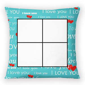 <span class=keywords><strong>Federa</strong></span> per <span class=keywords><strong>cuscino</strong></span> amante vuota a sublimazione da 16 pollici a 4 pannelli con <span class=keywords><strong>stampa</strong></span> I LOVE YOU - Product Image 2