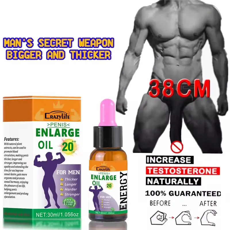 2024 Hot Sale Factory supply Man Penis Enlargement Essential Oil Extended Lasting Adult Sex Products Xxx Oil For Men 30ml