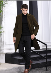Autumn and Winter New Double-sided Wool <strong>Coat</strong> Korean Version Double-row Men's Trend Mid-length <strong>Trench</strong> <strong>Coat</strong> - Product Image 2