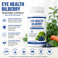 Complément alimentaire pour la santé oculaire : Extrait de Myrtille 160mg, Lutéine 20mg, Zeaxanthine – Antioxydant, Soutien Visuel, Soulagement de la Fatigue Oculaire
