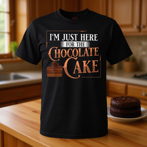 T-shirt gâteau au chocolat pour les amateurs de desserts, t-shirt graphique amusant sur le thème de la nourriture - Product Image 3