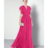 Robe pour femmes élégante et tendance, ample, grande taille, à volants plissés, à la mode, vente en gros