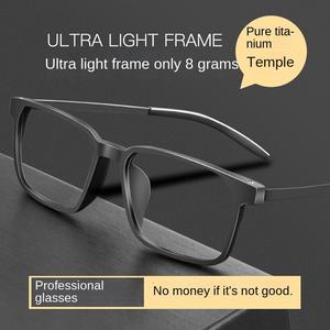 กรอบแว่นสายตาแบบยูนิ<span class=keywords><strong>เ</strong></span>ซ็กส์ทำจากไท<span class=keywords><strong>เ</strong></span>ทเนียมแท้น้ำหนัก<span class=keywords><strong>เ</strong></span>บาพิ<span class=keywords><strong>เ</strong></span>ศษพร้อมกรอบกันแสงสีฟ้า - Product Image 4