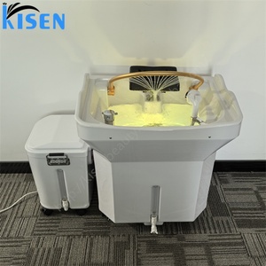 KISEN Équipement de salon de coiffure de bonne qualité, bac à shampoing portable sans tuyauterie, mobilier de salon moderne en acrylique, lavabo à shampoing - Product Image 1