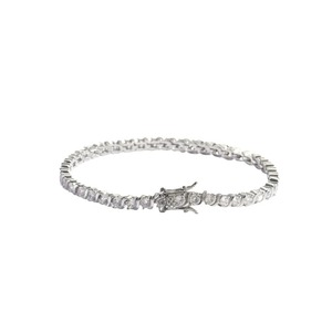 3mm2 Claw Tennis <b>Bracelet</b>, Single-row Bag Set With 2-claw Zircon Necklace for Women Tanjing Fashion Lijing Necklace - Product Image 4