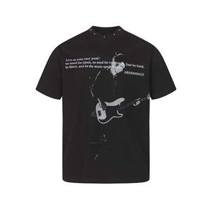 Camiseta de Manga Corta para Hombre <span class=keywords><strong>ARES</strong></span> 26 Summer Vintage 250g Sorona, Cuello Redondo, Secado Rápido, Decoración con Remaches Estilo Rock Americano, Estampado - Product Image 1