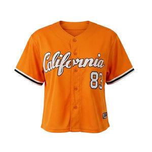 Camiseta Deportiva Corta Estilo California con Logotipo Personalizado ODM, Color Naranja Vintage, Transpirable, para Niñas y Mujeres, Ideal para Días de Partido - Product Image 6