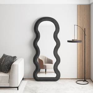Hiện Đại Lớn Lượn Sóng Trang Trí Gương Nhà Máy Cung Cấp Châu Âu Trang Trí Nội Thất Nhung Đóng Khung Sàn Đứng Phòng Khách Đầy Đủ Chiều Dài Tường - Product Image 2