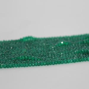 Perles Rondelles Facettées en Onyx Vert Naturel 3mm 5mm Certifiées IGI pour Fabrication de Bijoux Colliers Bracelets Fournisseur en Gros - Product Image 2