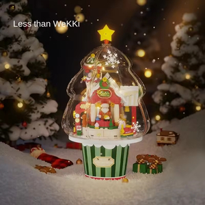 Ensemble de <span class=keywords><strong>micro</strong></span>-blocs de Noël : Machine à poupées et modèle en forme de gâteau, jouet éducatif DIY compatible <span class=keywords><strong>Lego</strong></span>, cadeau de Noël - Product Image 3