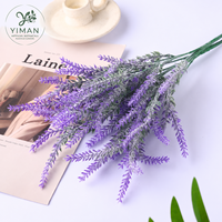 Fleurs artificielles YM, fausses plantes en plastique de lavande pour la décoration de la maison, mariage, cuisine, jardin, patio, véranda, fenêtre, bureau