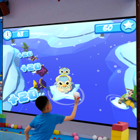 Projecteur interactif Chariot Tech Jeux muraux Système de projection interactif Terrains de jeu intérieurs