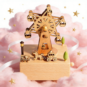 Yiyu Carrusel <span class=keywords><strong>de</strong></span> Madera Hecho a Mano, Minimalista, Moderno, Personalizado, Musical, <span class=keywords><strong>de</strong></span> 30 Segundos <span class=keywords><strong>de</strong></span> Duración, Regalo <span class=keywords><strong>de</strong></span> Cumpleaños para Niños, Decoración <span class=keywords><strong>de</strong></span> Escritorio - Product Image 5