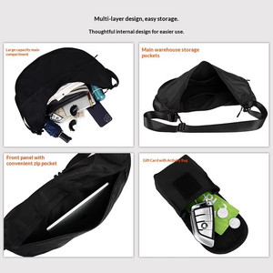 Sac bandoulière messager portable en forme de croissant de lune pour homme – Offre spéciale - Product Image 4