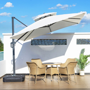 Sombrilla Romana <span class=keywords><strong>de</strong></span> Aluminio y Poliéster <span class=keywords><strong>para</strong></span> Exteriores con Diseño Giratorio sin Manivela <span class=keywords><strong>para</strong></span> Jardín, <span class=keywords><strong>Terraza</strong></span> y Patio <span class=keywords><strong>de</strong></span> Villa - Product Image 3