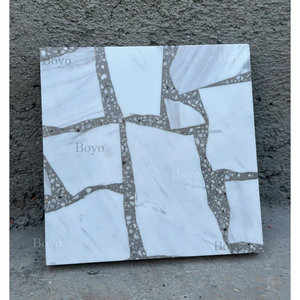 Allées intérieures <span class=keywords><strong>de</strong></span> complexe commercial, <span class=keywords><strong>carreaux</strong></span> <span class=keywords><strong>de</strong></span> sol en mosaïque <span class=keywords><strong>de</strong></span> marbre, <span class=keywords><strong>carreaux</strong></span> <span class=keywords><strong>de</strong></span> sol commerciaux, <span class=keywords><strong>carreaux</strong></span> <span class=keywords><strong>de</strong></span> terrazzo blancs - Product Image 4