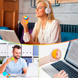 Giocattoli Antistress Portatili in Silicone per <span class=keywords><strong>Terapia</strong></span> Manuale, Senza BPA, per <span class=keywords><strong>ADHD</strong></span> e Ansia, Palline Sensoriali Testurizzate - Product Image 4