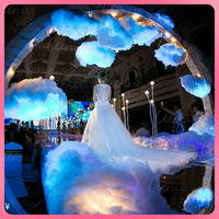 Accessoires de Plafond Suspendus en Nuage de Coton Simulé, Créatifs pour Scène de Mariage, Décorations Artificielles en Nuages de Coton