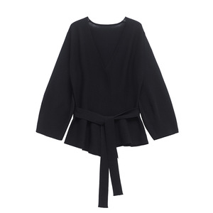 <span class=keywords><strong>Cardigan</strong></span> da Donna <span class=keywords><strong>con</strong></span> Scollo a V e <span class=keywords><strong>Cintura</strong></span>, Top in Maglia <span class=keywords><strong>con</strong></span> Spalline Imbottite, Moda - Product Image 3
