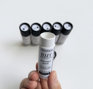 Emballage cosmétique en tube biodégradable et écologique, en carton kraft, type push-up, pour baume à lèvres - Product Image 6