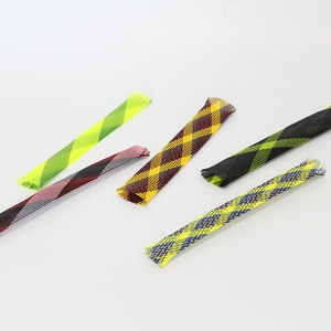 Manchon de protection pour câbles en maille tissée en nylon ignifuge PET OEM, manchon d'expansion, manchon de câble tressé en peau de serpent, manchon de câble en maille - Product Image 2