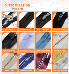 Rhc Áo khoác cremalleras dây kéo nhựa 10 8 5 3 vislon dây kéo fermeture Eclair hai cách đóng mở kết thúc nhựa dây kéo - Product Image 4