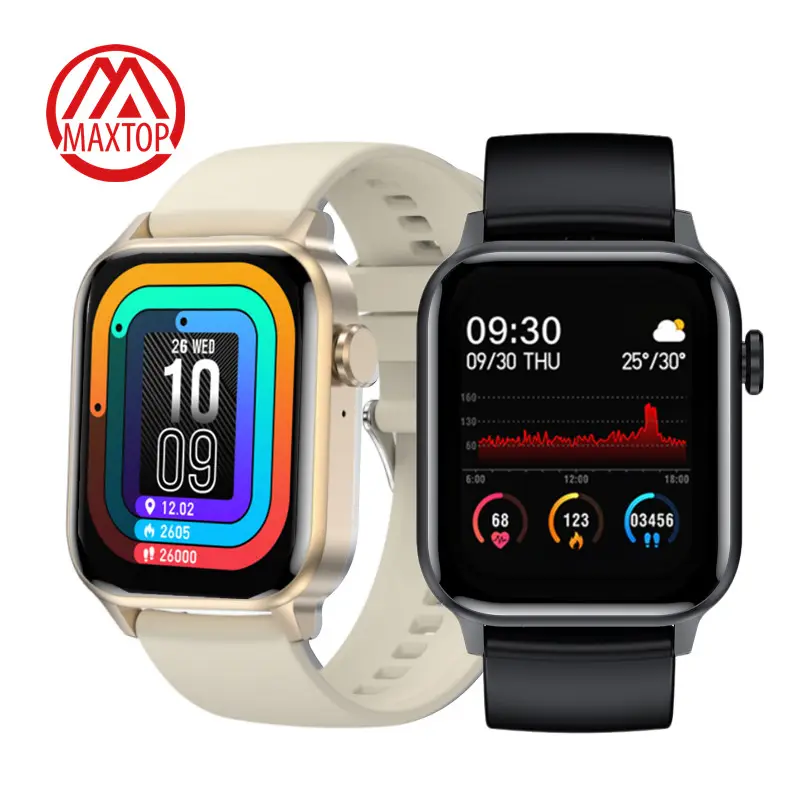 Maxtop yeni gelenler Ip68 su geçirmez tam dokunmatik Smartwatch erkekler spor Android bilezik telefon 2022 moda akıllı saatler