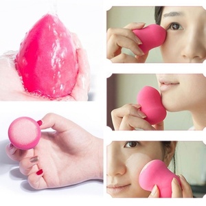 ฟองน้ำแต่งหน้ารูปหยดน้ำสีชมพู ปราศจากน้ำยาง ใช้ได้ทั้งแบบเปียกและแบบแห้ง สำหรับเกลี่ยรองพื้นและเครื่องสำอาง - Product Image 6