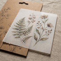Feuille d'autocollants Washi personnalisés 3D en relief avec UV sélectif, 1200 DPI, finition brillante, vernis translucide, finition mate, faible MOQ, pour journalisation